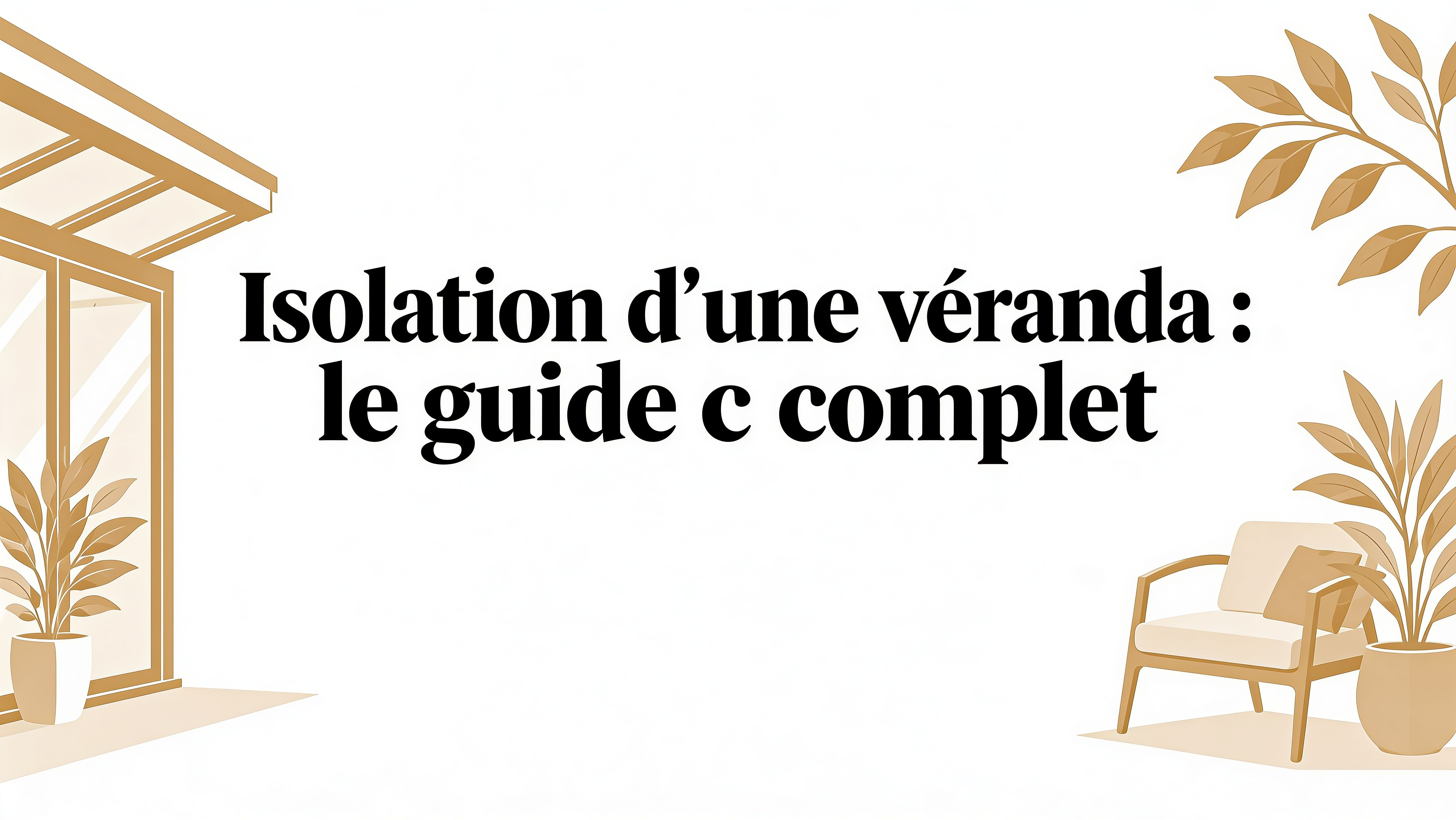 Isolation d une veranda : le guide complet