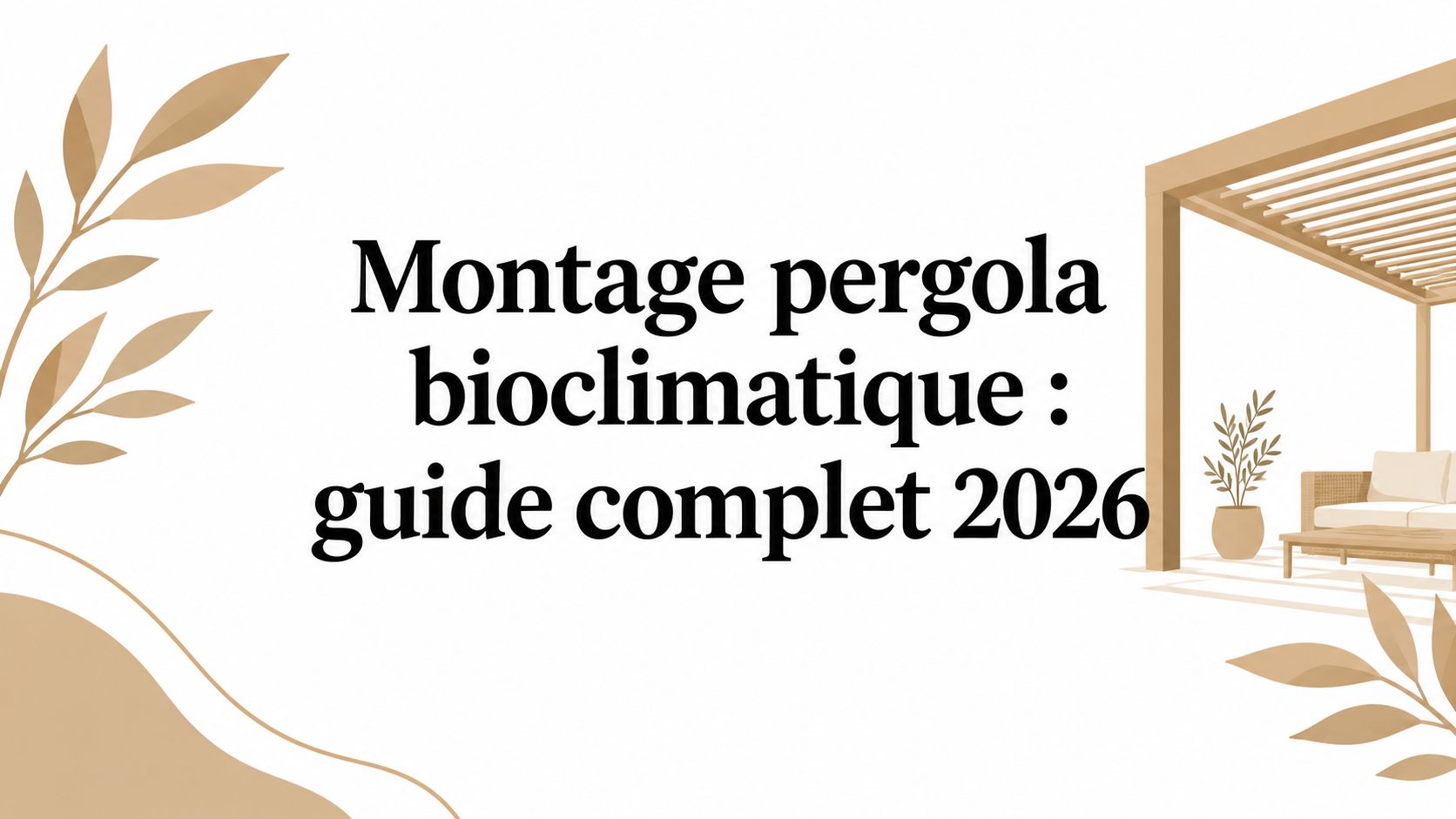 Montage pergola bioclimatique : guide complet 2026