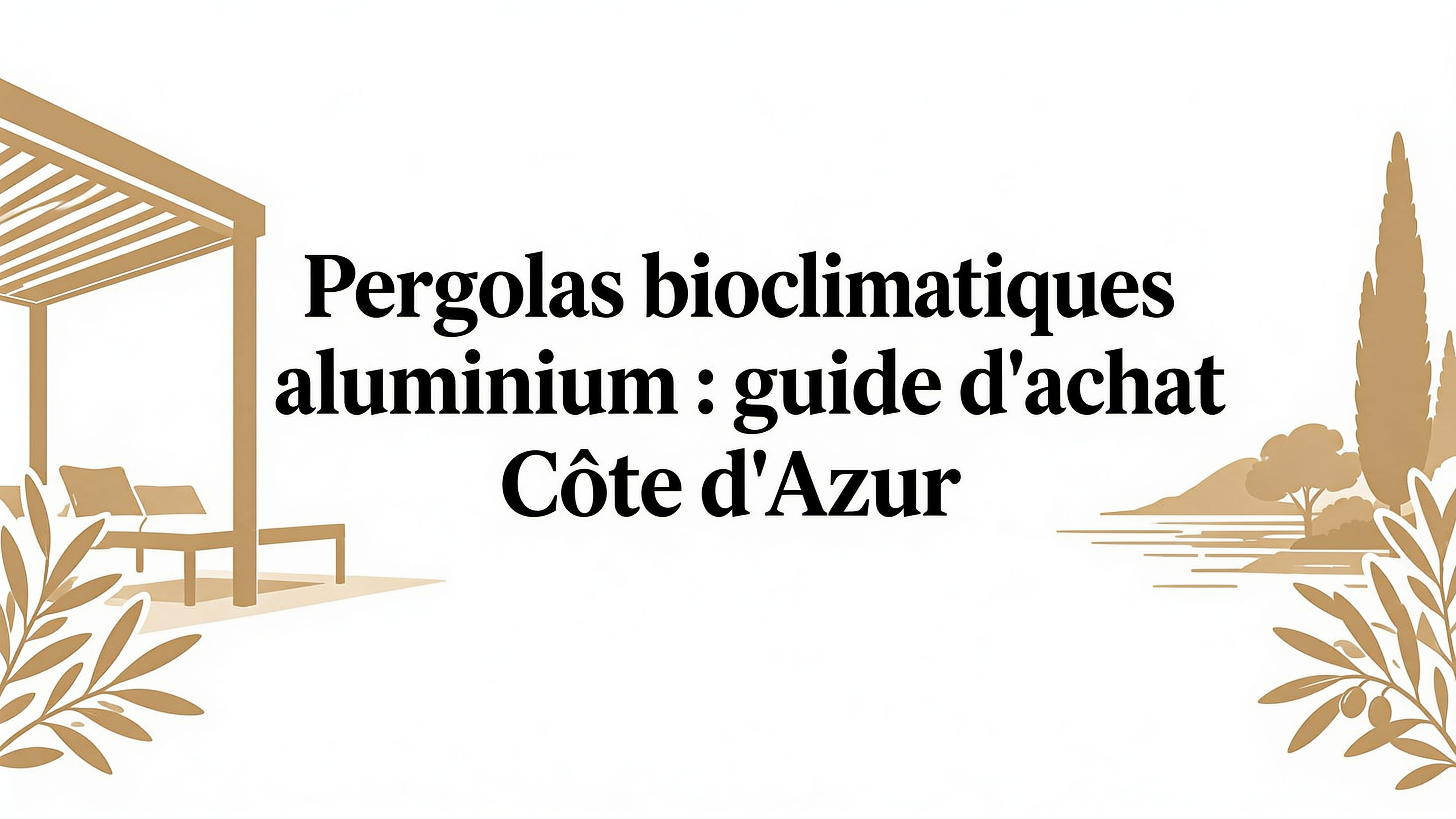 Pergolas bioclimatique aluminium : guide d'achat Côte d'Azur