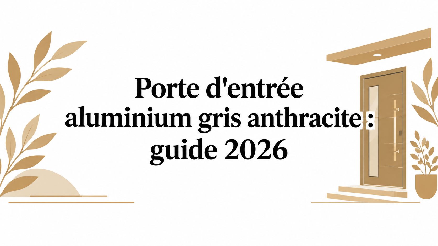 Porte d'entrée aluminium gris anthracite : guide 2026
