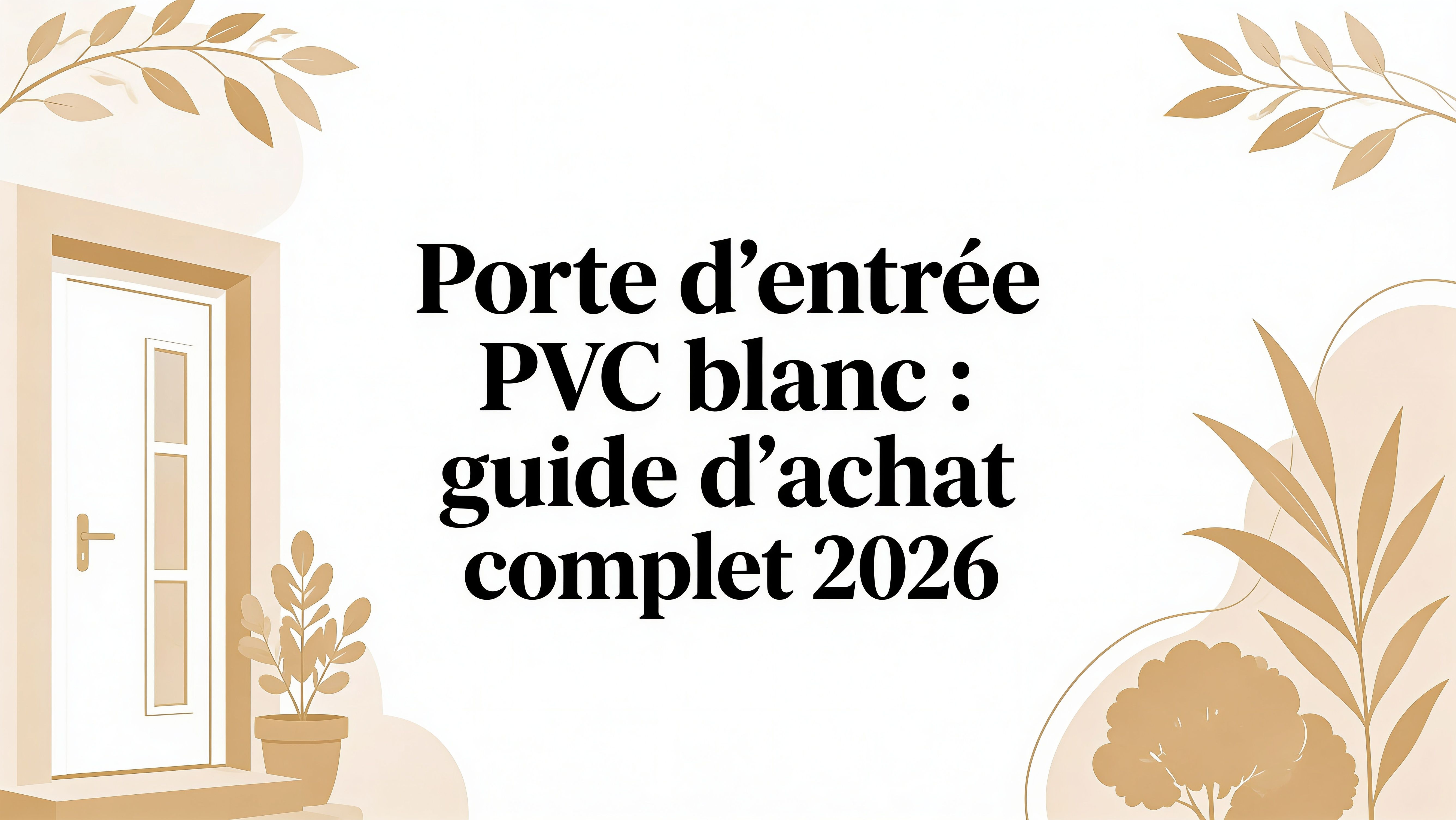 Porte d entrée PVC blanc : guide d achat complet 2026