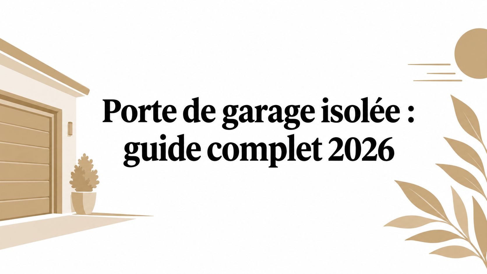 Porte de garage isolée : guide complet 2026