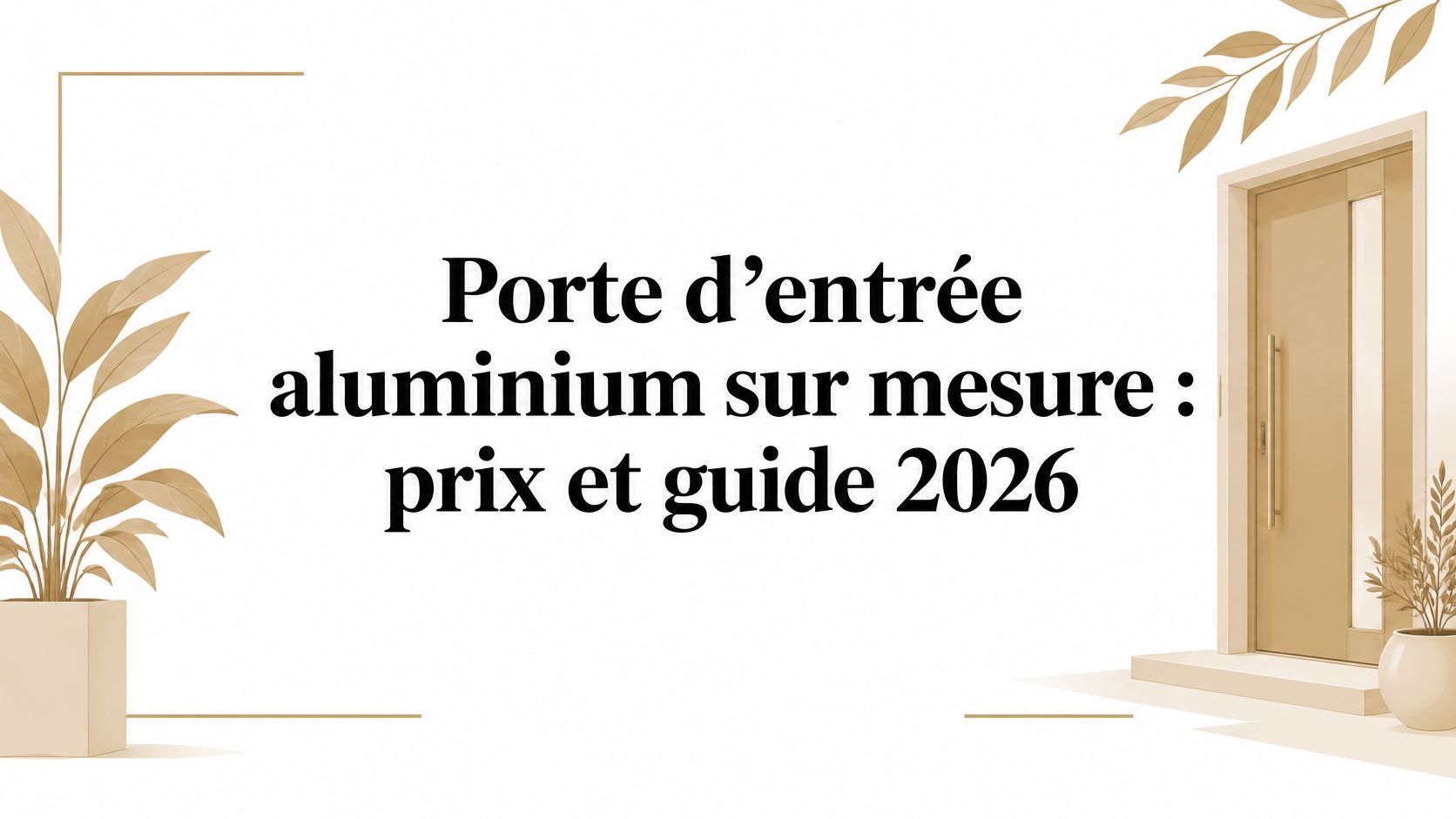 Porte d'entrée aluminium sur mesure : prix et guide 2026