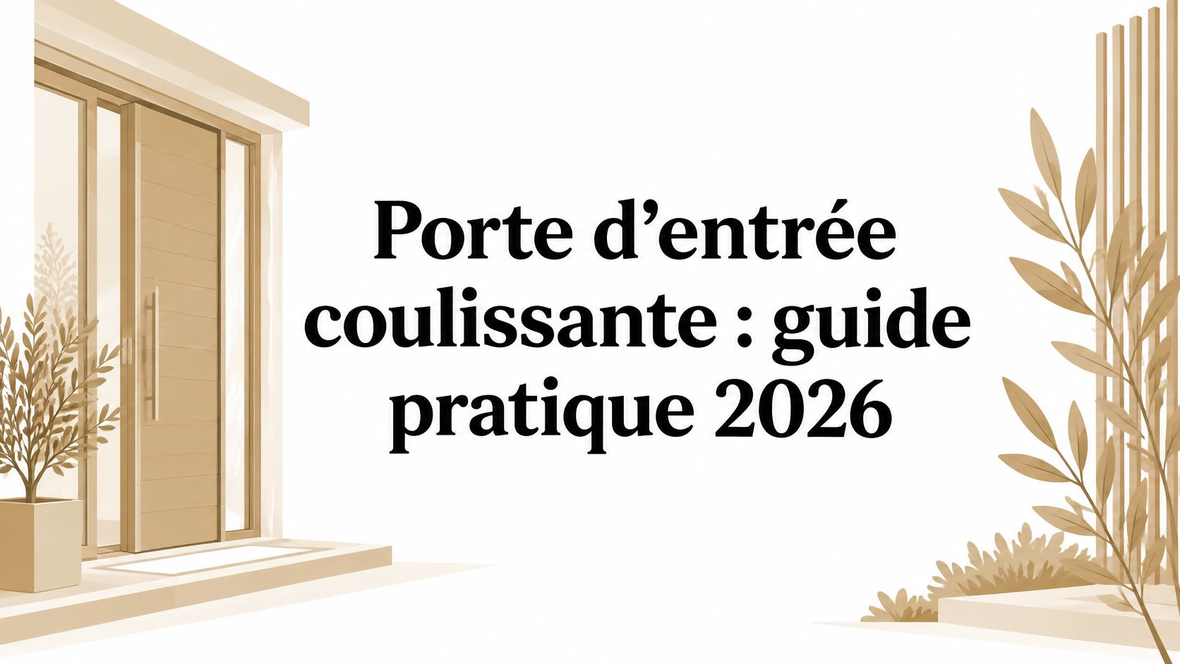 Porte d'entrée coulissante : guide pratique 2026
