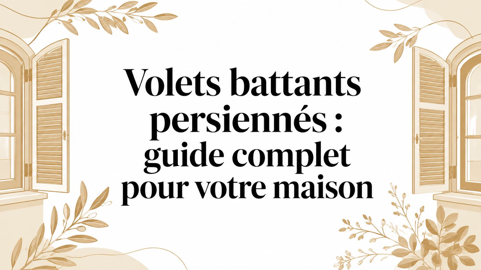Volets battants persiennés : guide complet pour votre maison